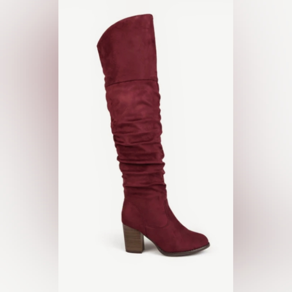 Journee Collection Merlot Over-the-Knee-High Boots Sz 8.5 (WC)